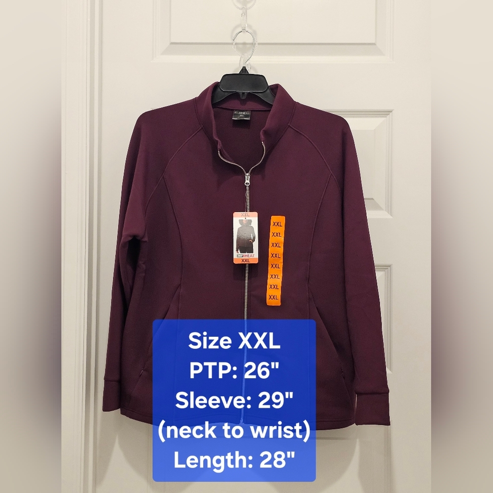 32 Degrees Women's Active Full Zip Jacket, NWT, Size XXL